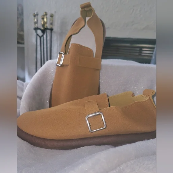 NWOB Women's Suede Clogs Leather Mules Size 38 (8) - Picture 4 of 4